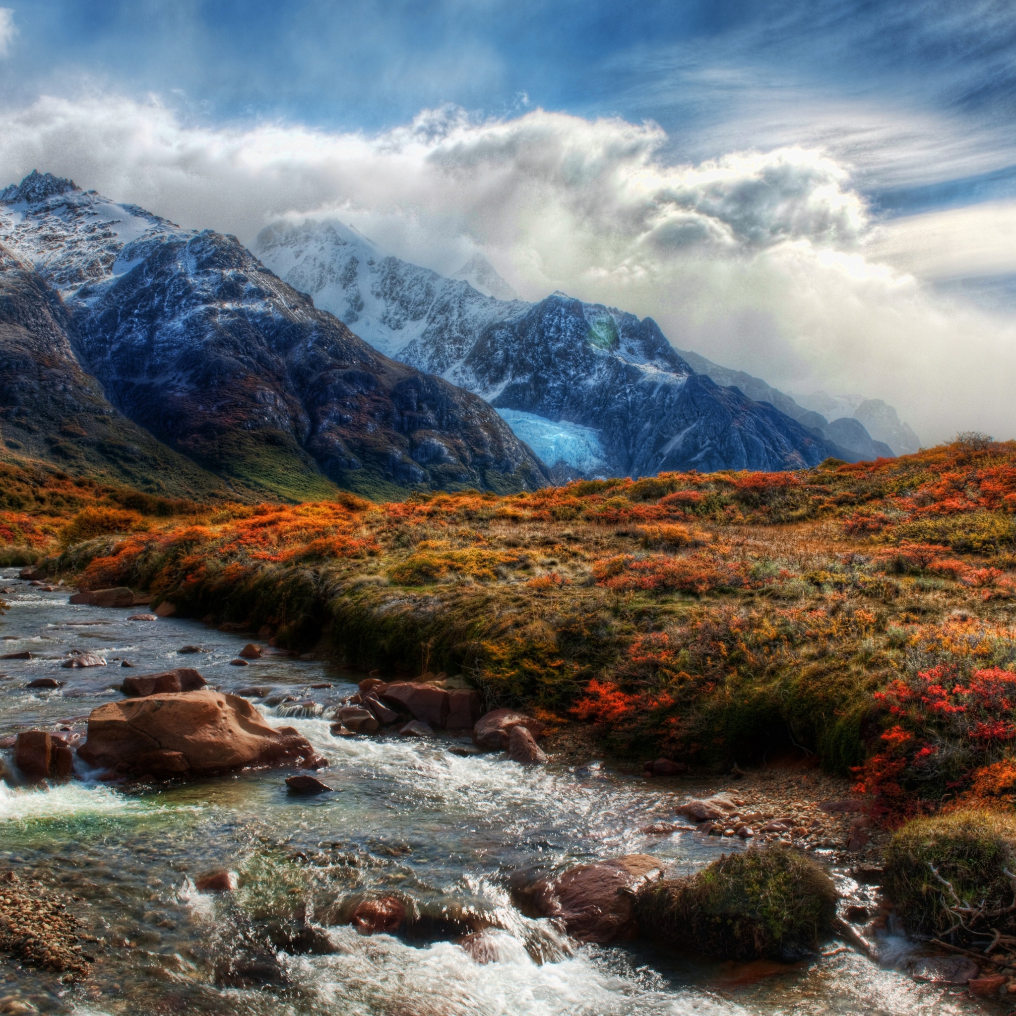 Mountain Peaks In Clouds