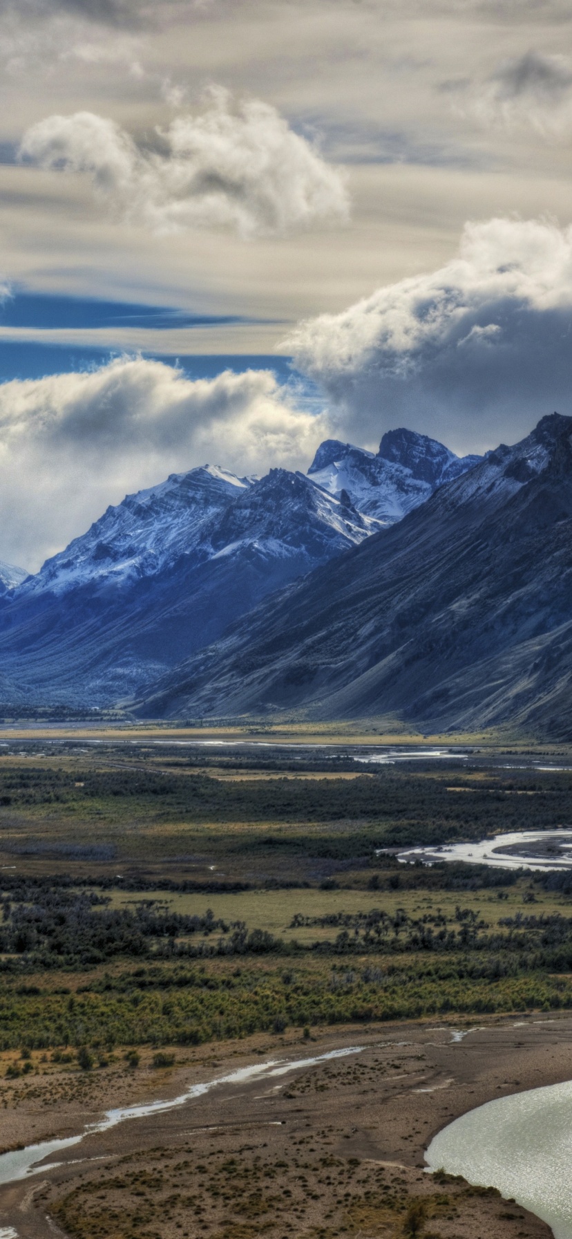 Mountain River And Clouds