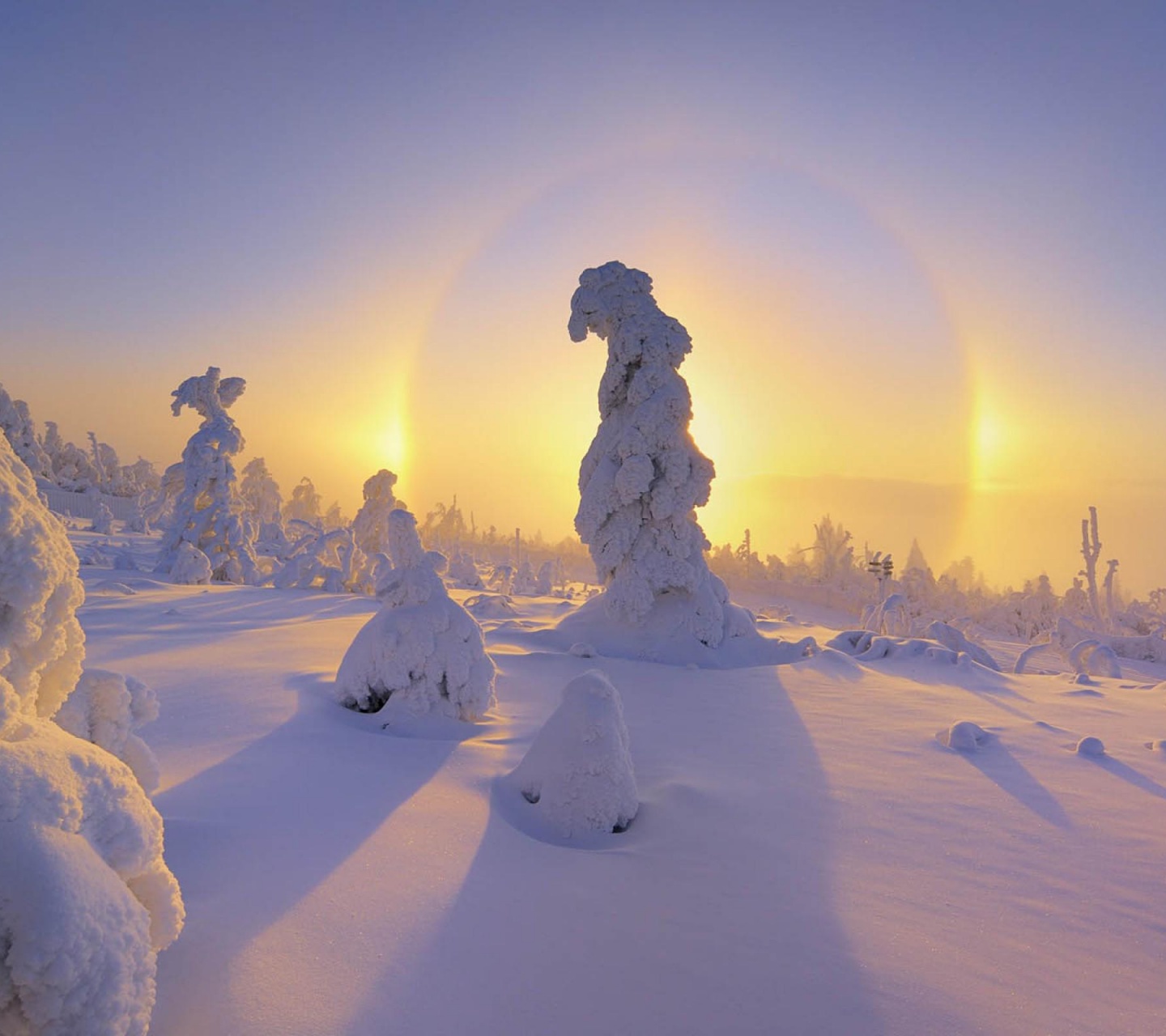 Mountain Sunsets Winter Snow