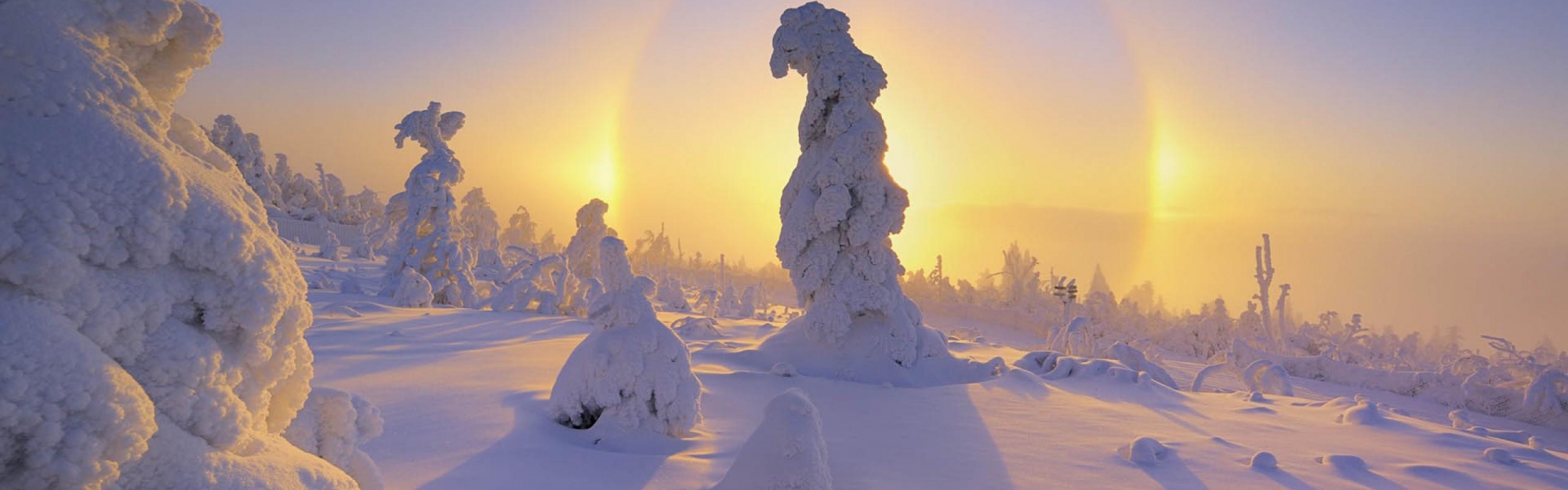 Mountain Sunsets Winter Snow