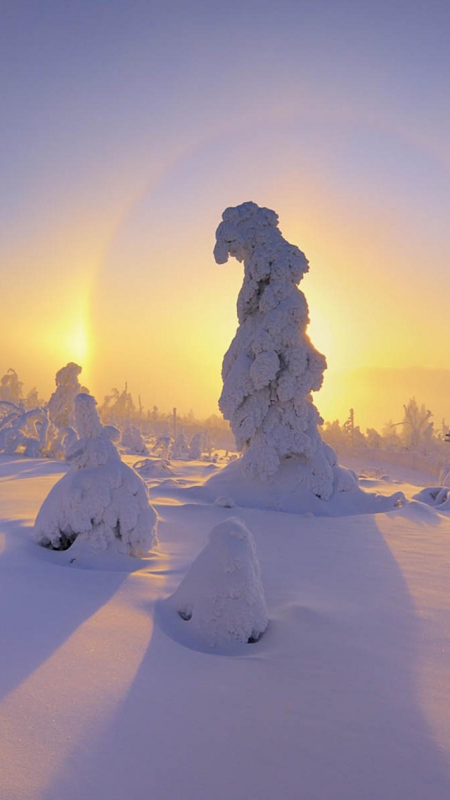 Mountain Sunsets Winter Snow