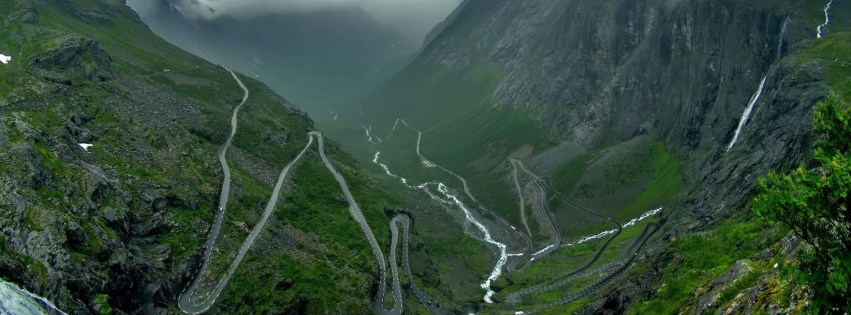 Mountain Valley Road Dark Clouds Nature