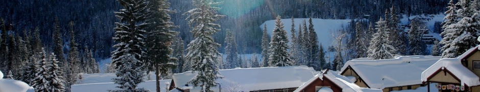 Mountains Houses Snow Winter