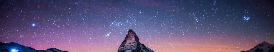 Mountains Stars Tilt Shift Space