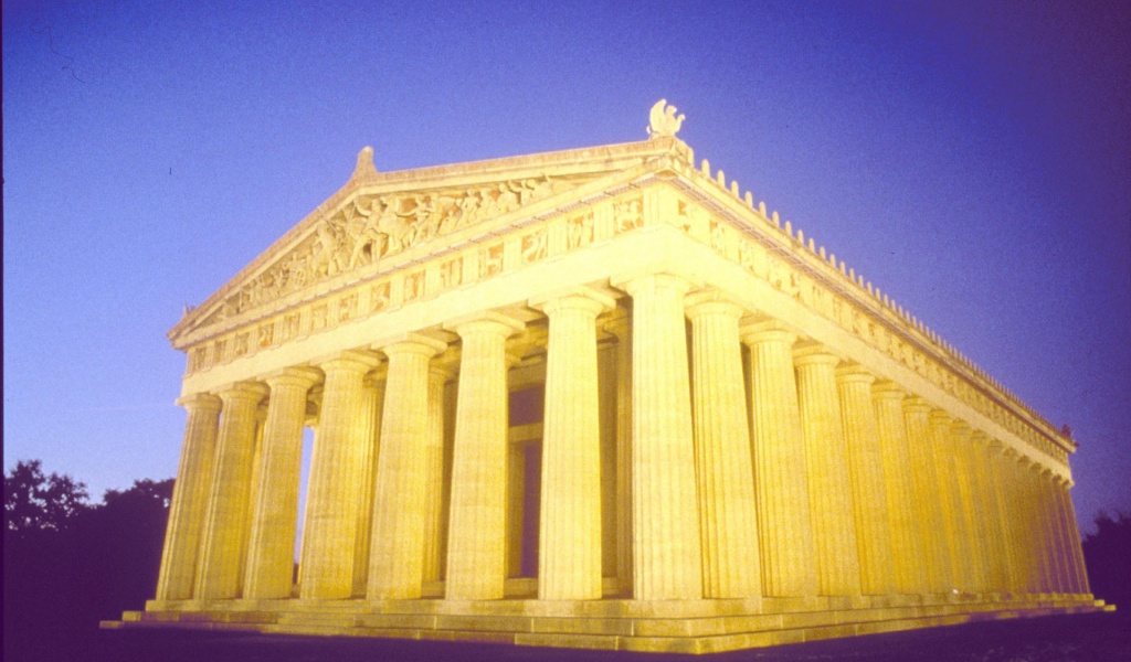 Nashville Parthenon Night United States