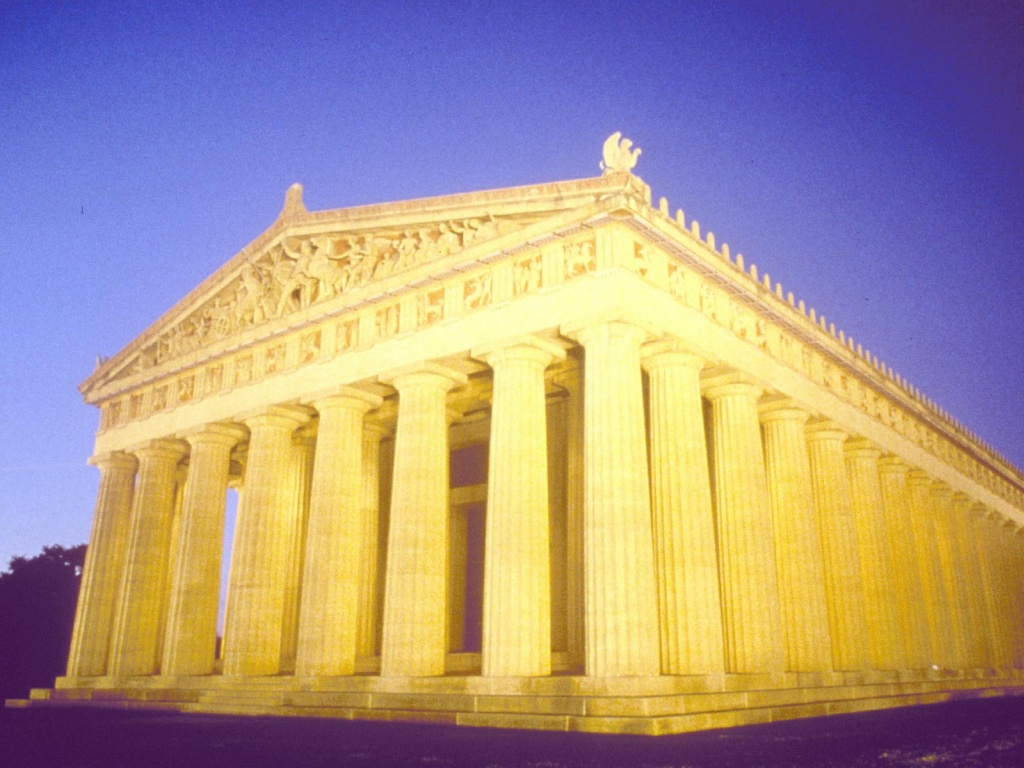 Nashville Parthenon Night United States