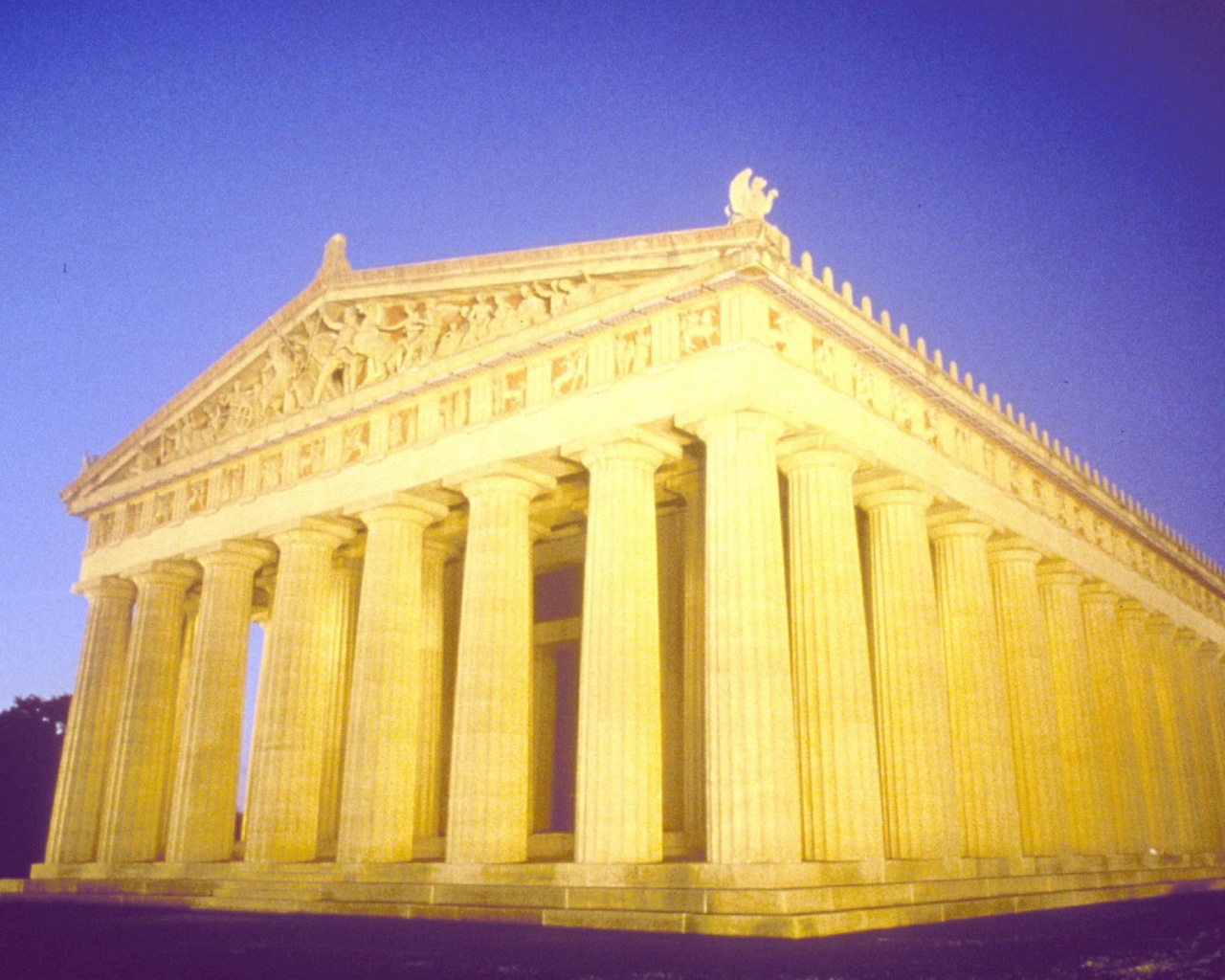 Nashville Parthenon Night United States