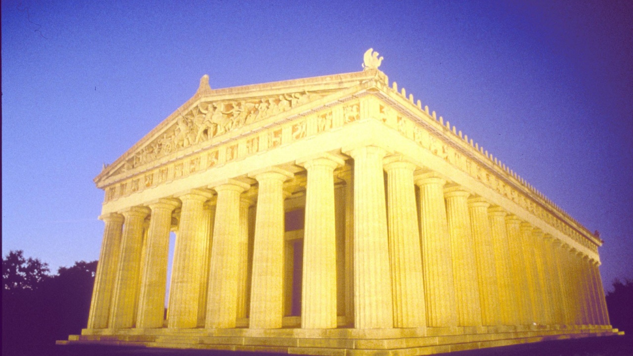 Nashville Parthenon Night United States