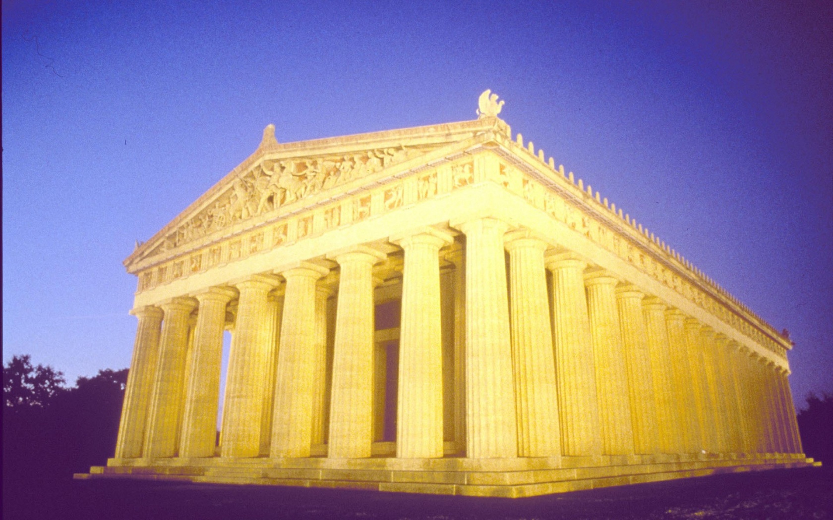 Nashville Parthenon Night United States