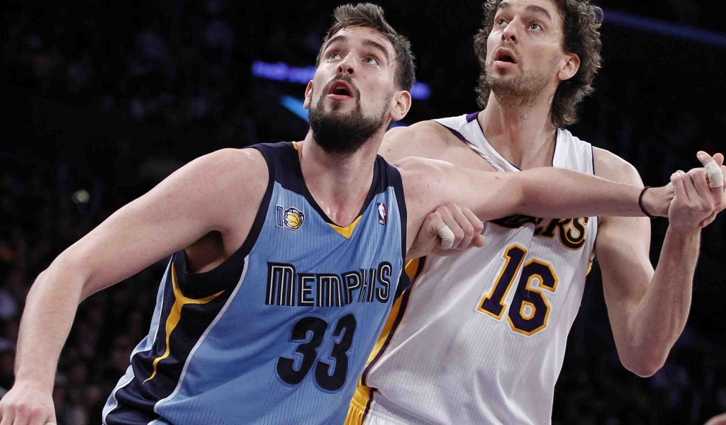 Nba American Basketball Marc Gasol Memphis Grizzlies Pau Gasol La Lakers