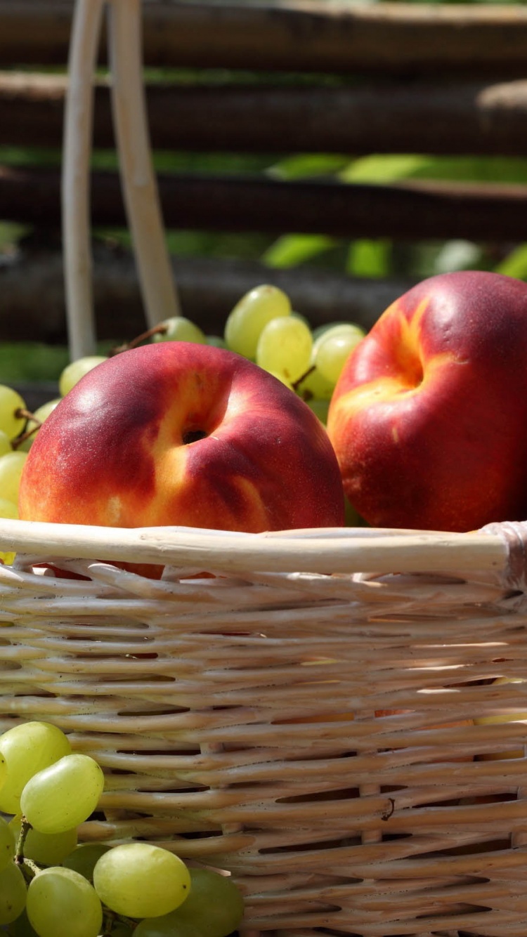 Nectarines And Grapes