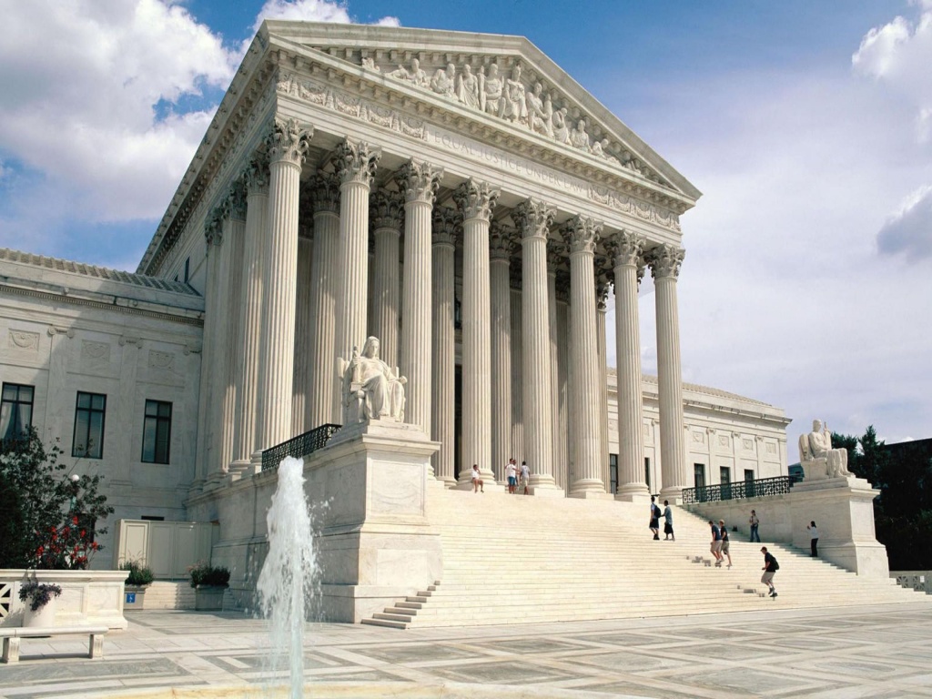 Neoclassical Supreme Court Building Washington Dc United States