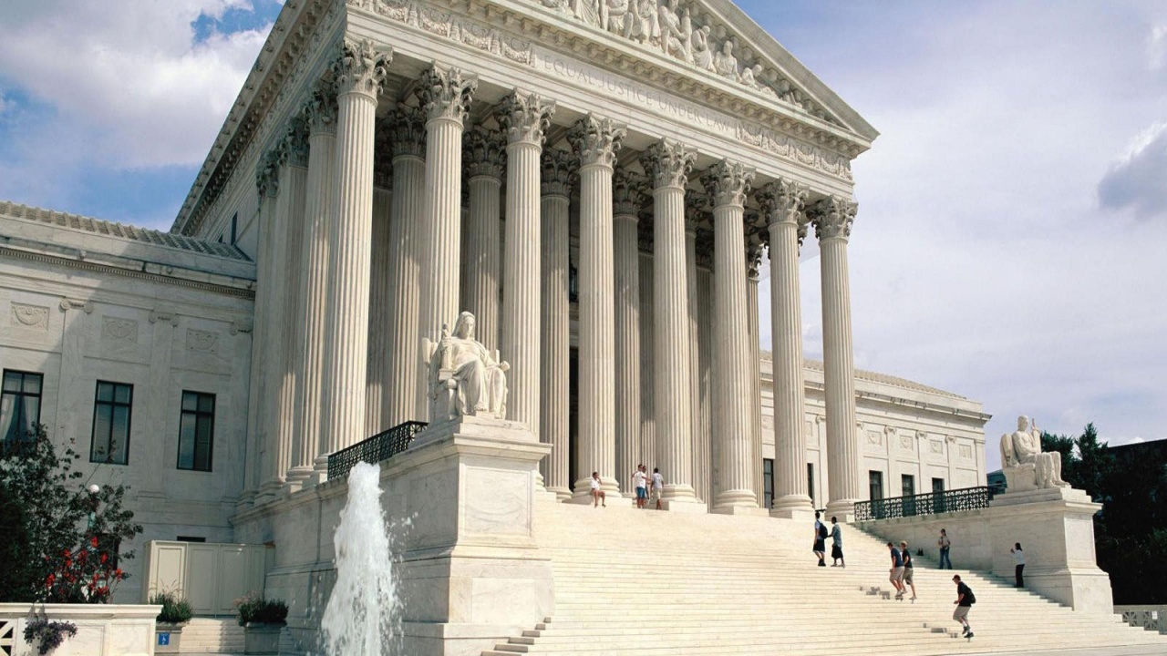 Neoclassical Supreme Court Building Washington Dc United States