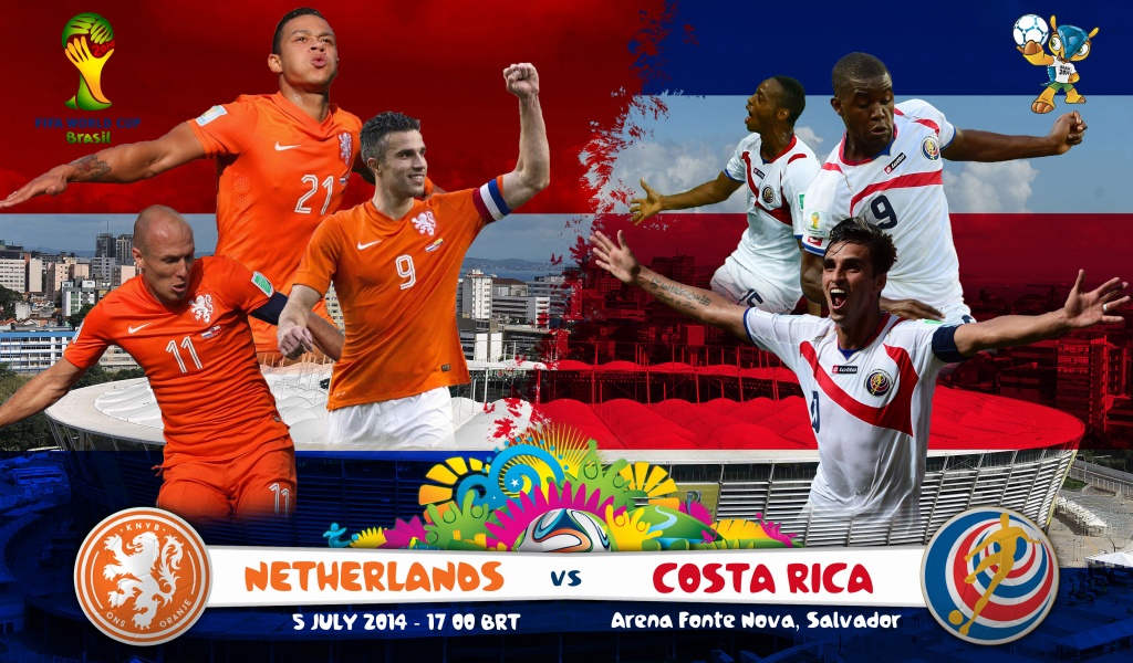 Netherlands Vs Costa Rica Brazil 2014