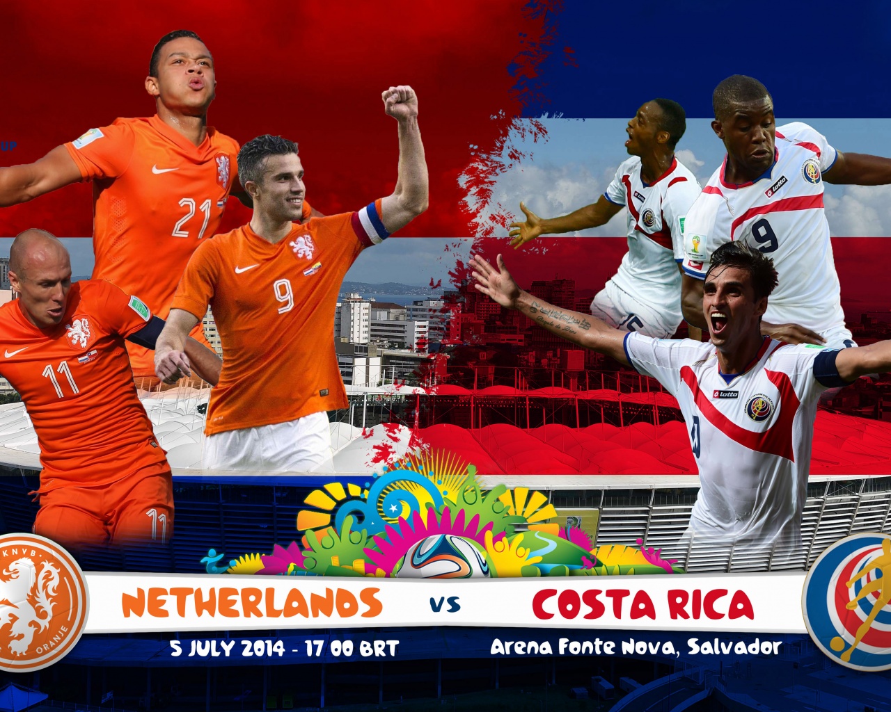 Netherlands Vs Costa Rica Brazil 2014