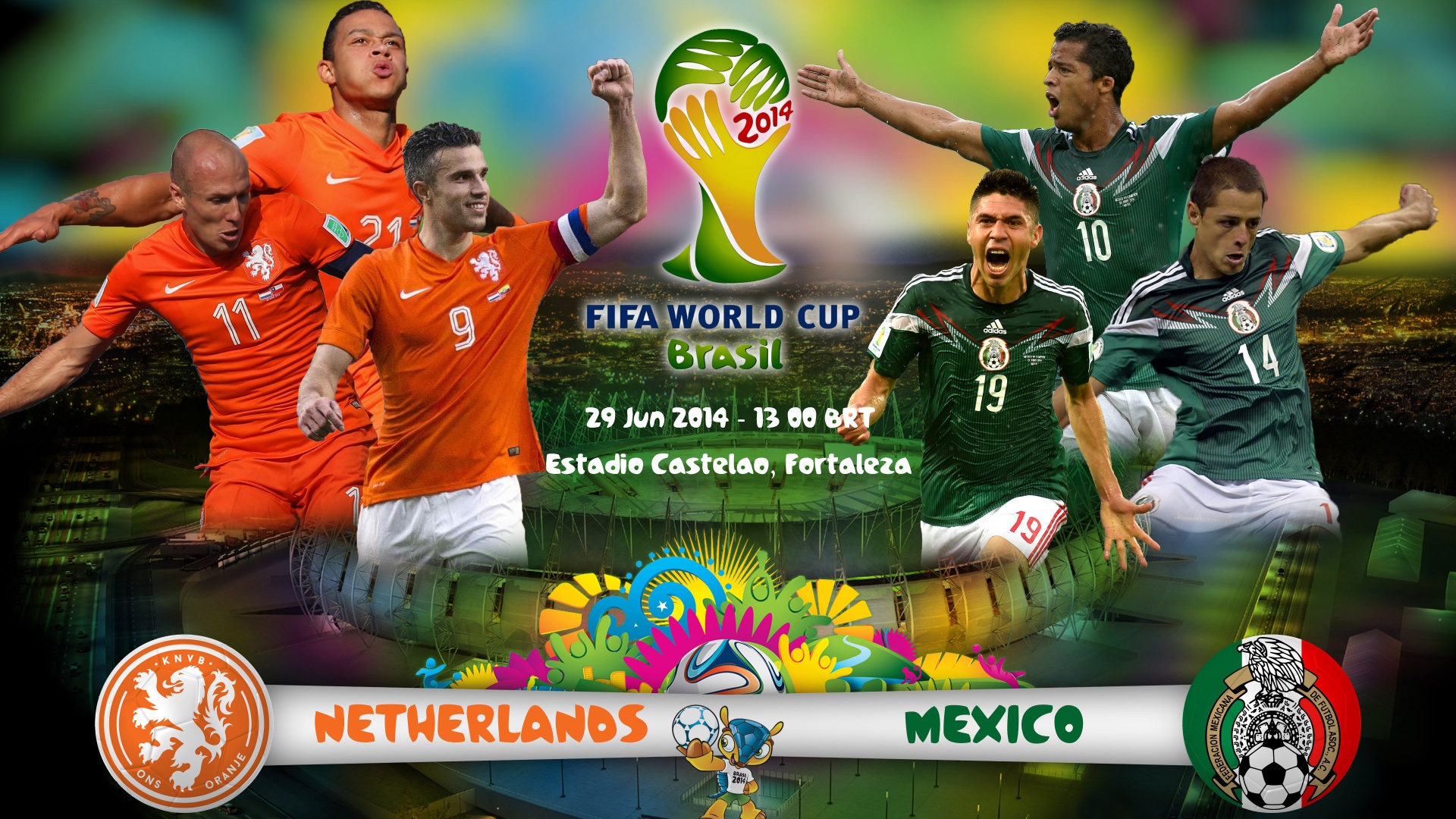 Netherlands Vs Mexico World Cup 2014