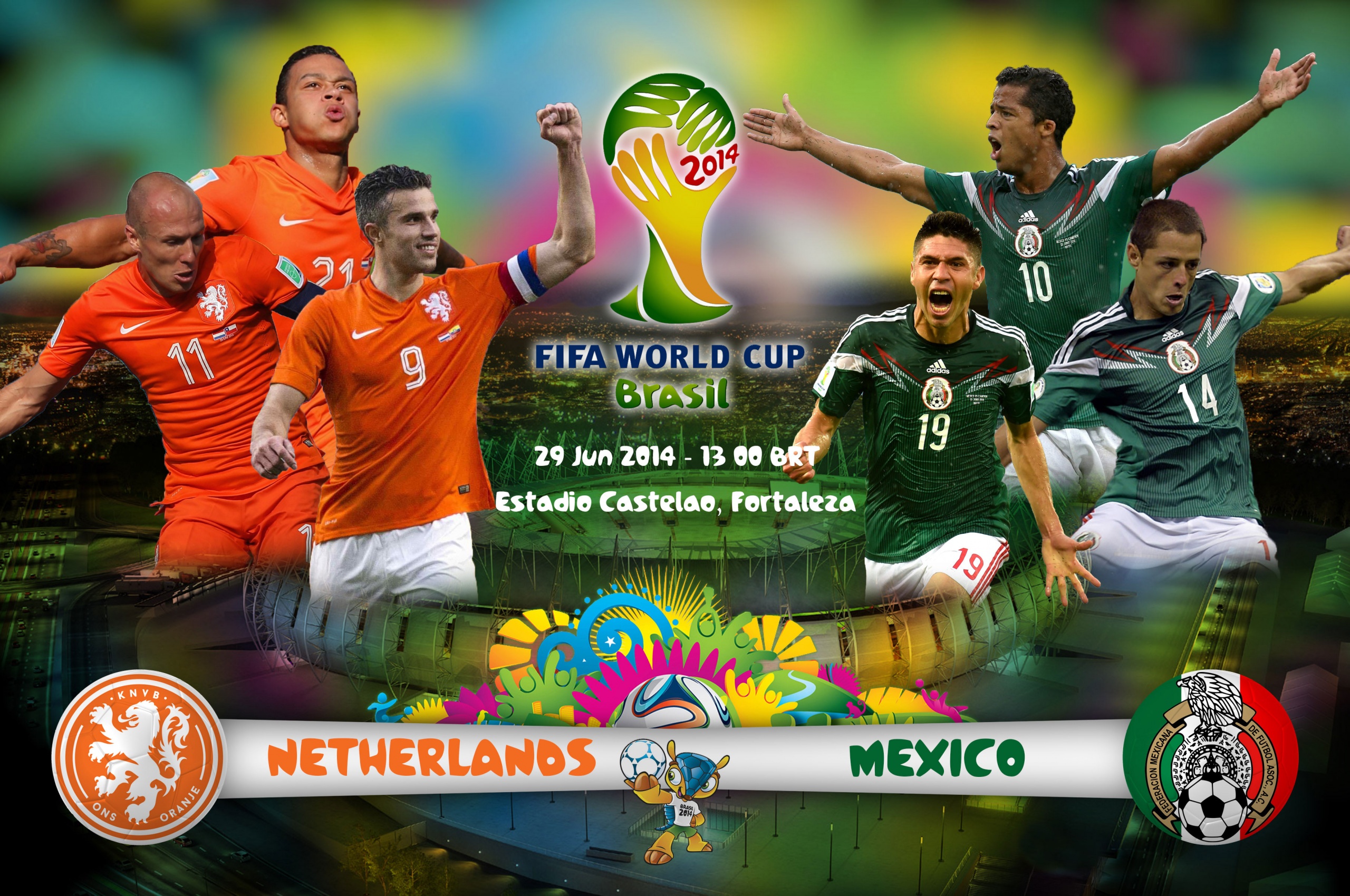 Netherlands Vs Mexico World Cup 2014