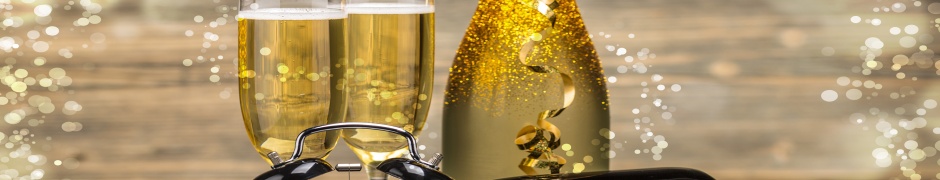 New Year 2016 Champagne Clock Bottle