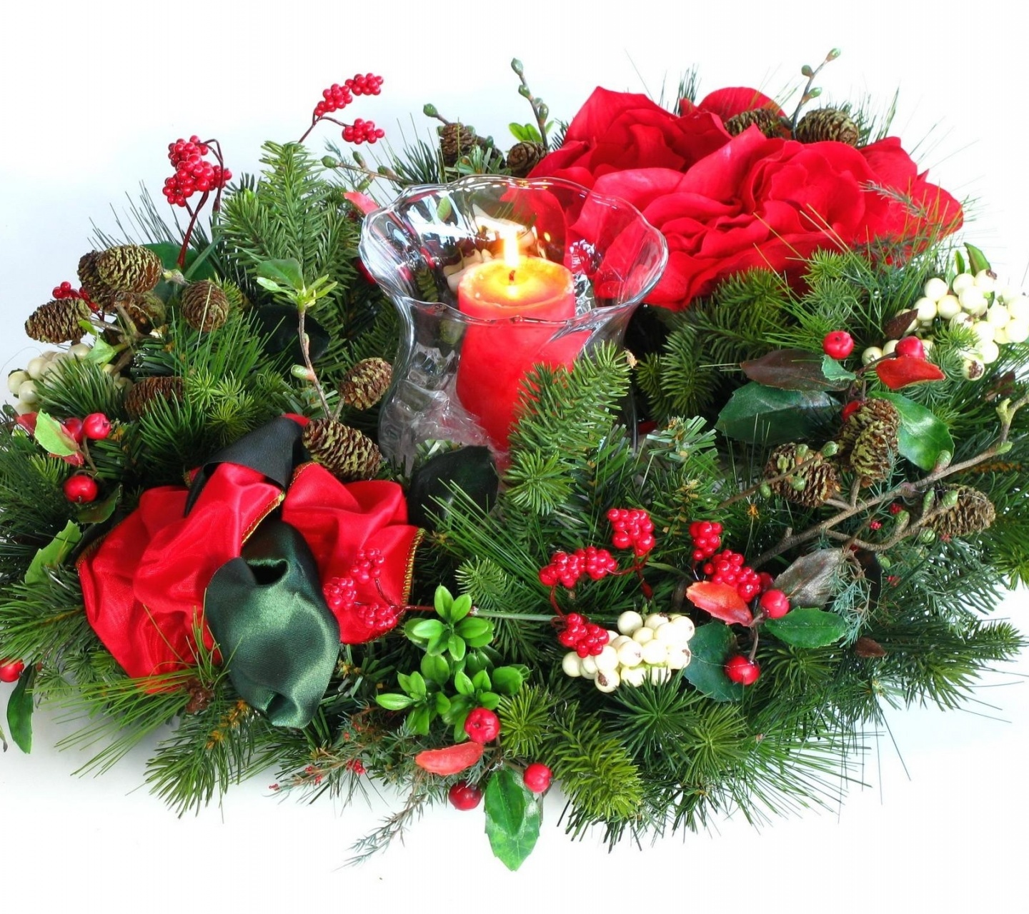 New Year Christmas Holiday Wreath