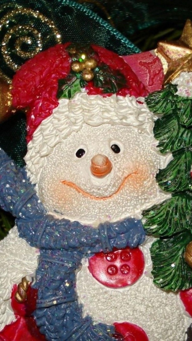 New Year Snowman Toy Twig Needles Jewelry