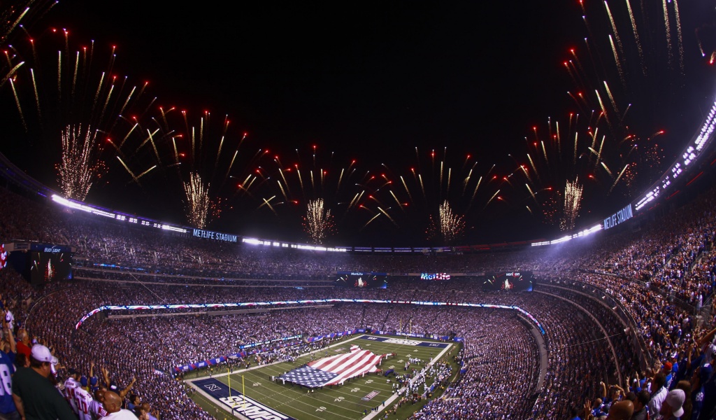 NFL MetLife Stadium And Fireworks