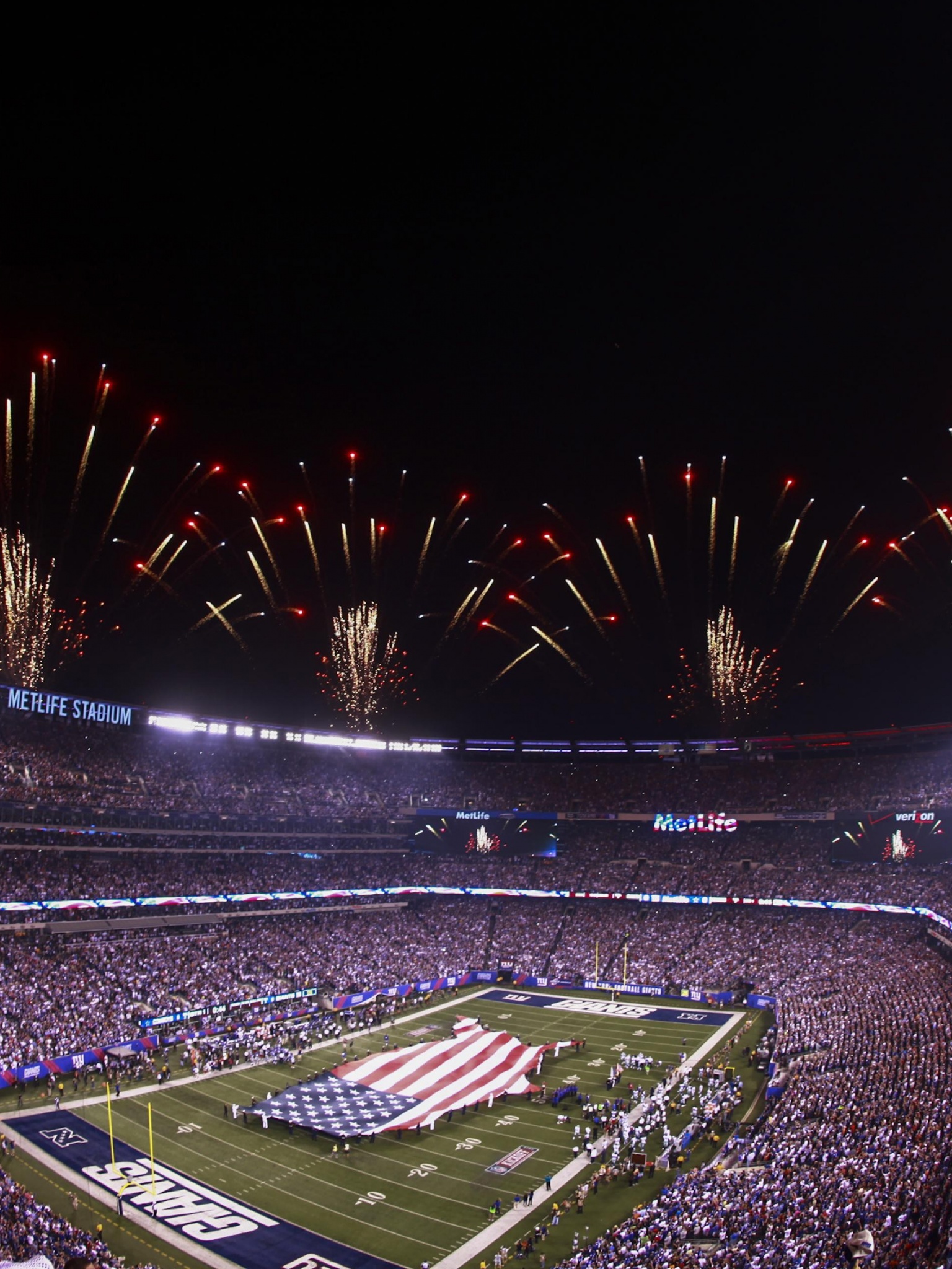 NFL MetLife Stadium And Fireworks