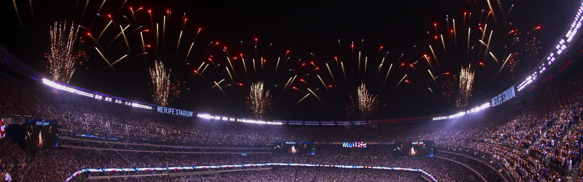 NFL MetLife Stadium And Fireworks