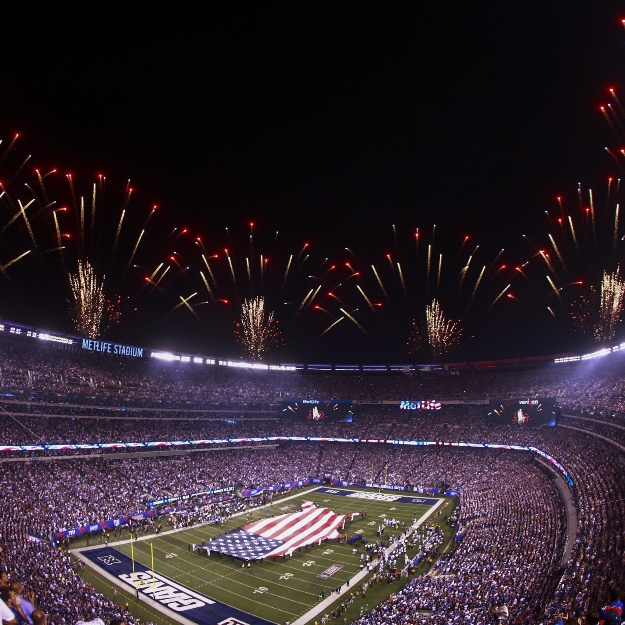 NFL MetLife Stadium And Fireworks