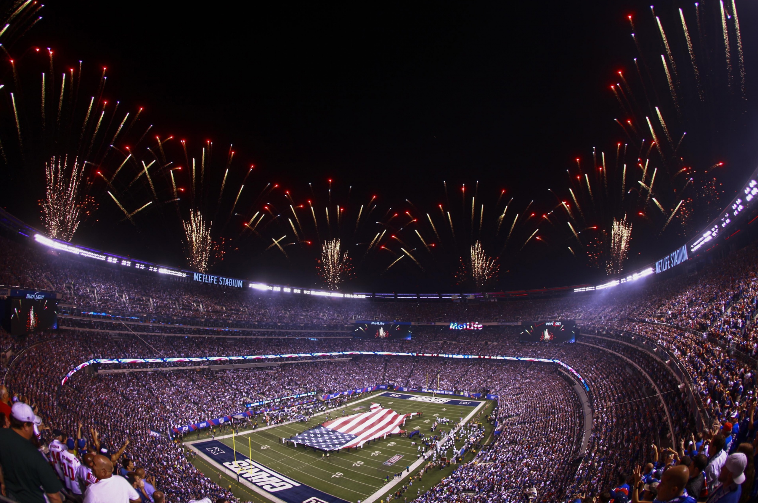 NFL MetLife Stadium And Fireworks