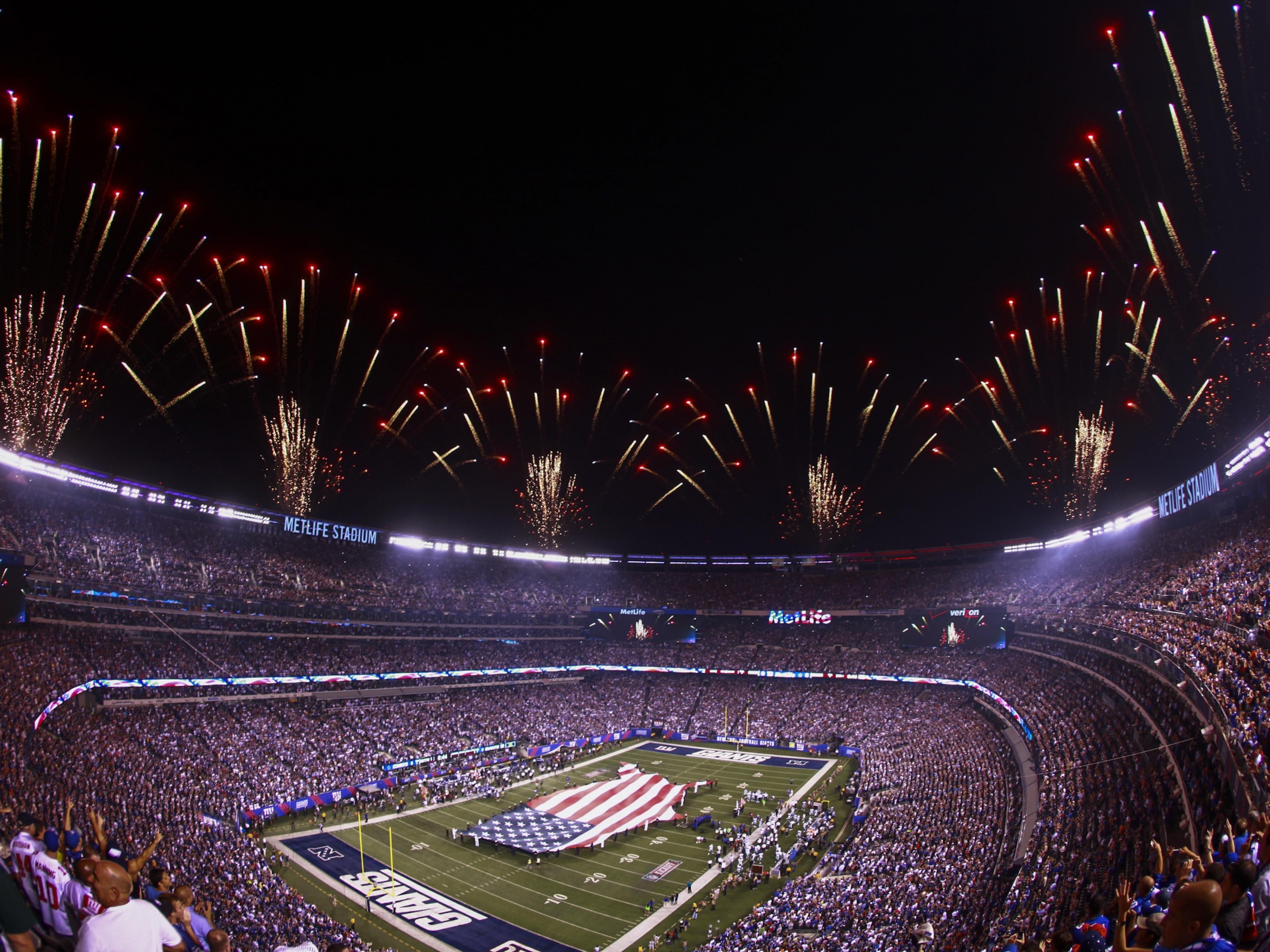 NFL MetLife Stadium And Fireworks