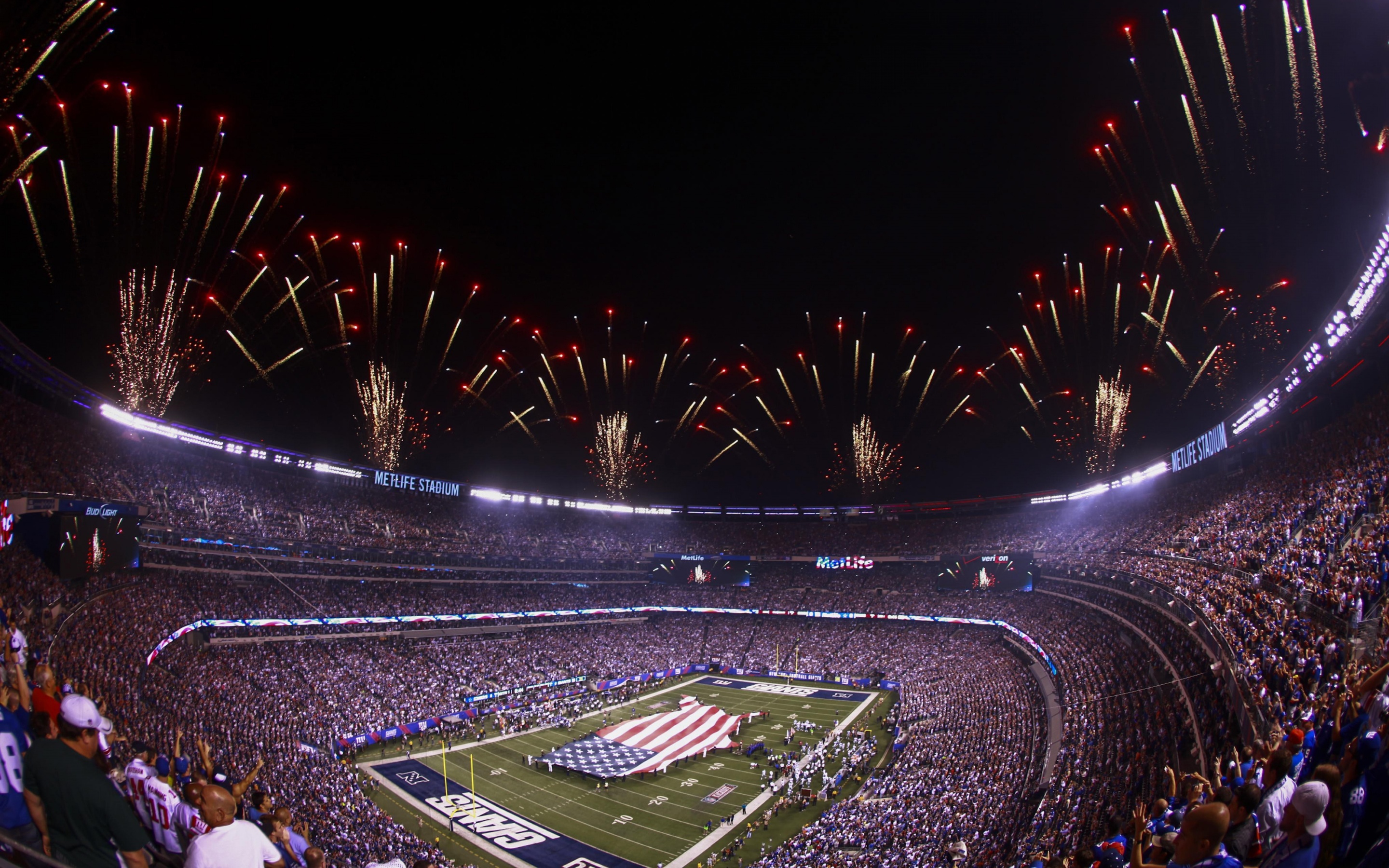 NFL MetLife Stadium And Fireworks