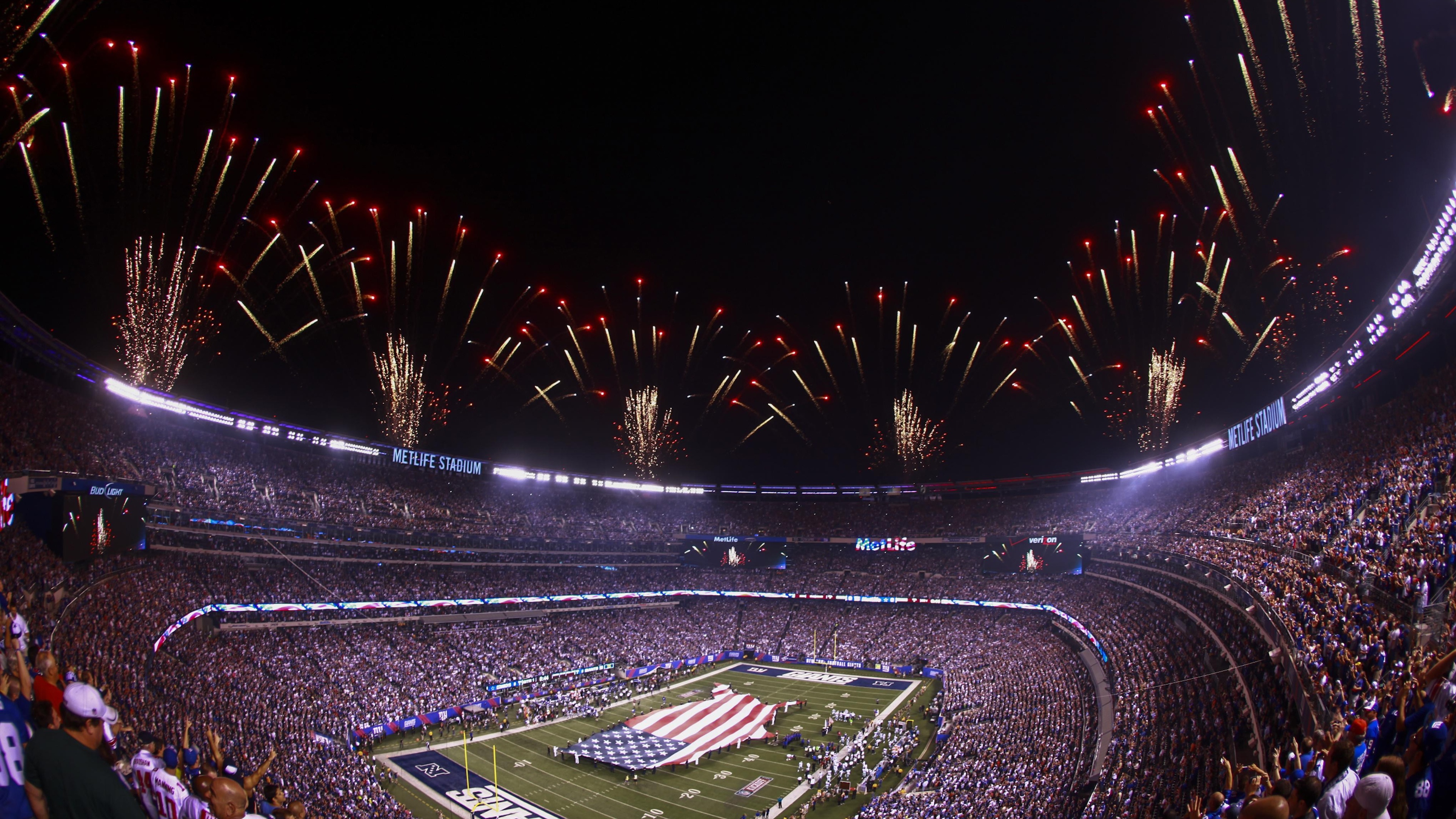 NFL MetLife Stadium And Fireworks