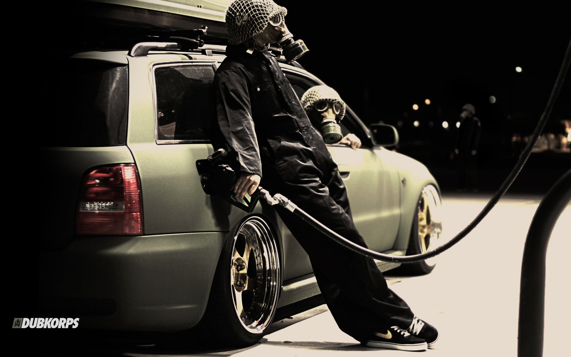 Night Futuristic Cars Funny Gas Masks Gas Nike Tuning Gas Station Audi A4 Dubkorps Audi A4 Wagon German Cars