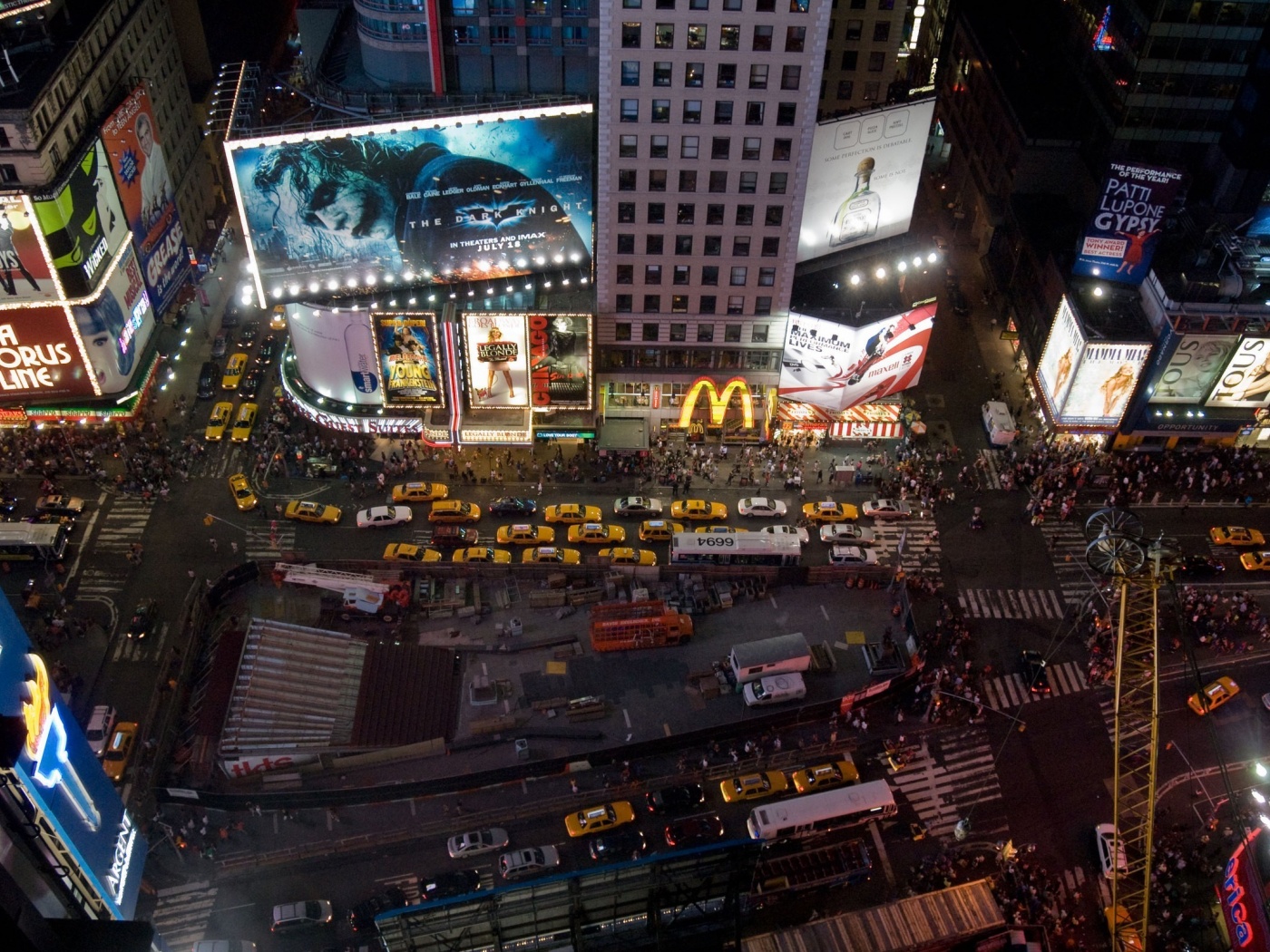 Night The City Times Square New York