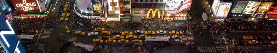 Night The City Times Square New York