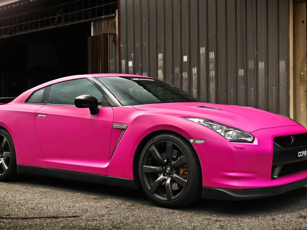 Nissan Gtr In Matte Pink