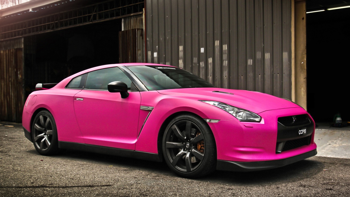 Nissan Gtr In Matte Pink