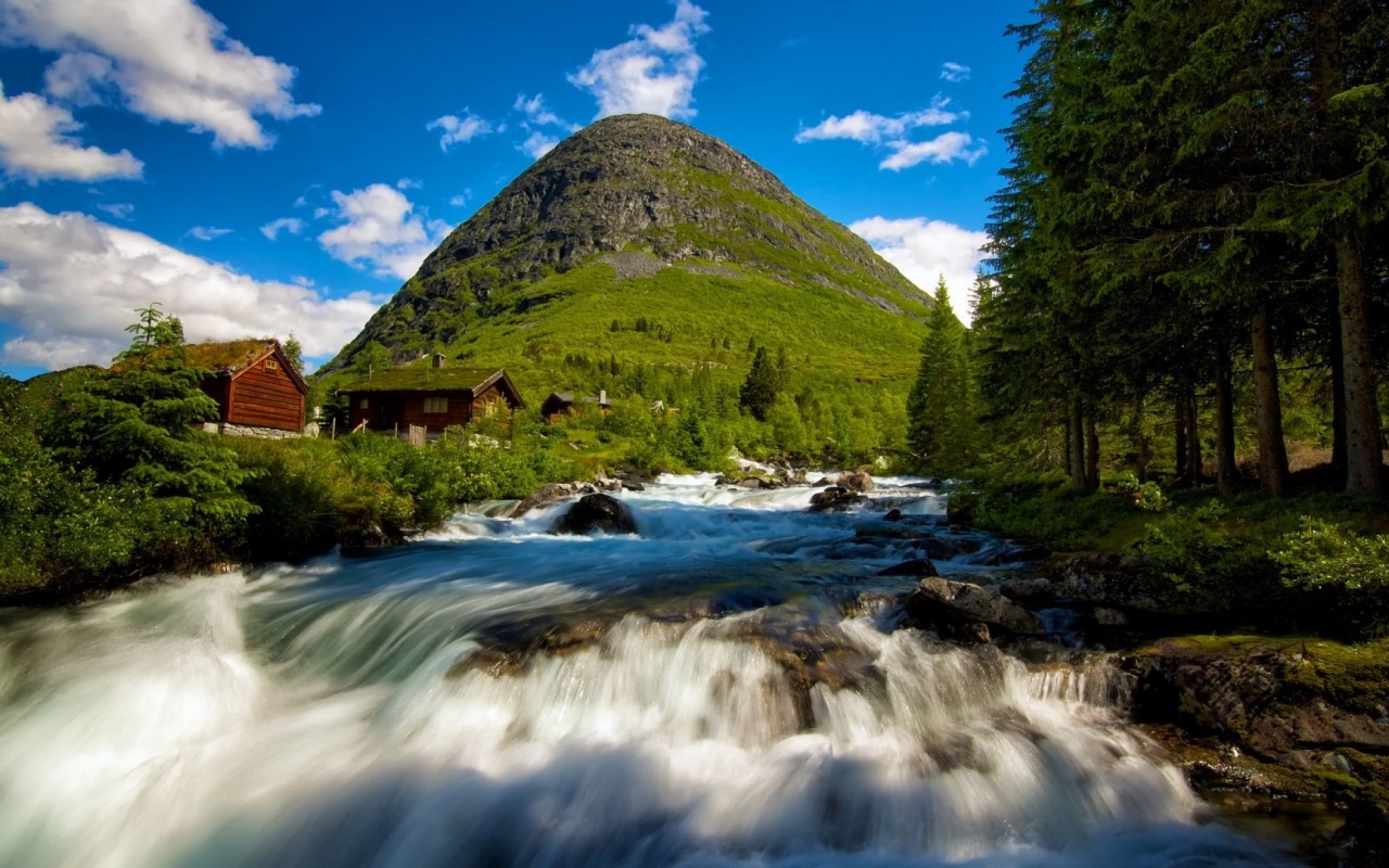 Norway Waterfall Nature Landscapes