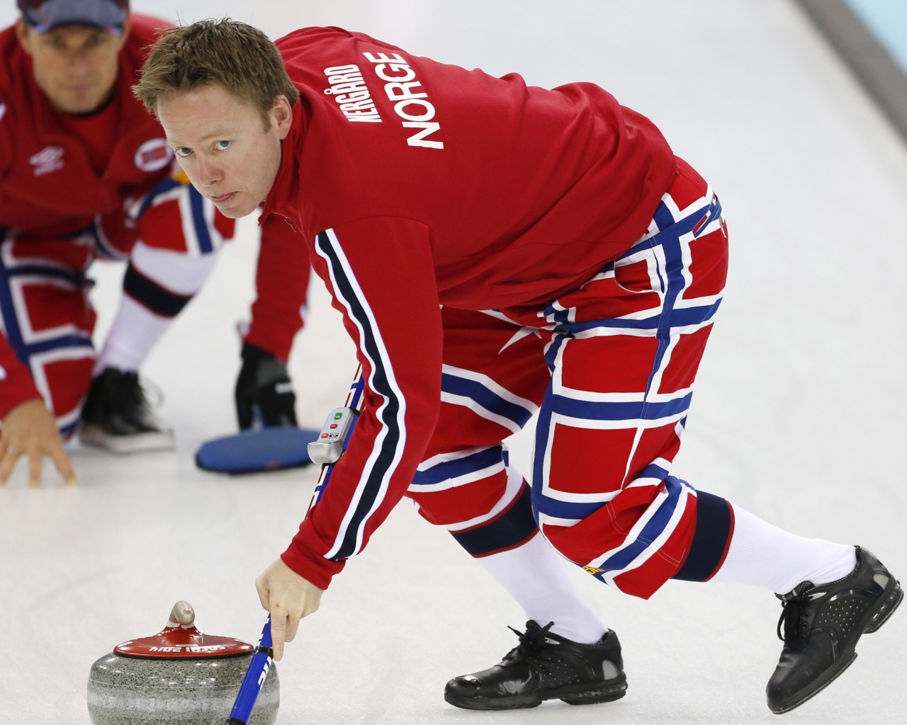 Norwegian Curling Team In Sochi 2014