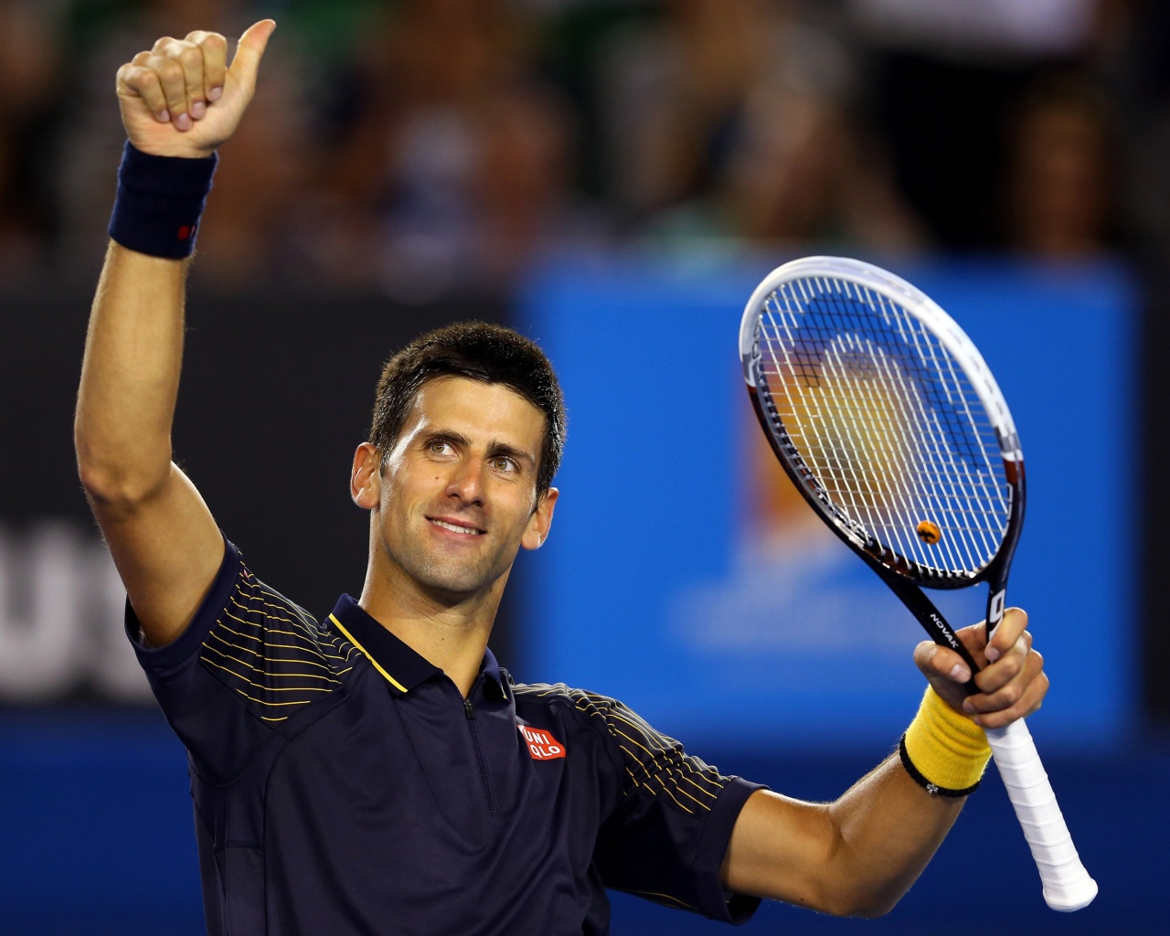 Novak Djokovic Salutes The Audience