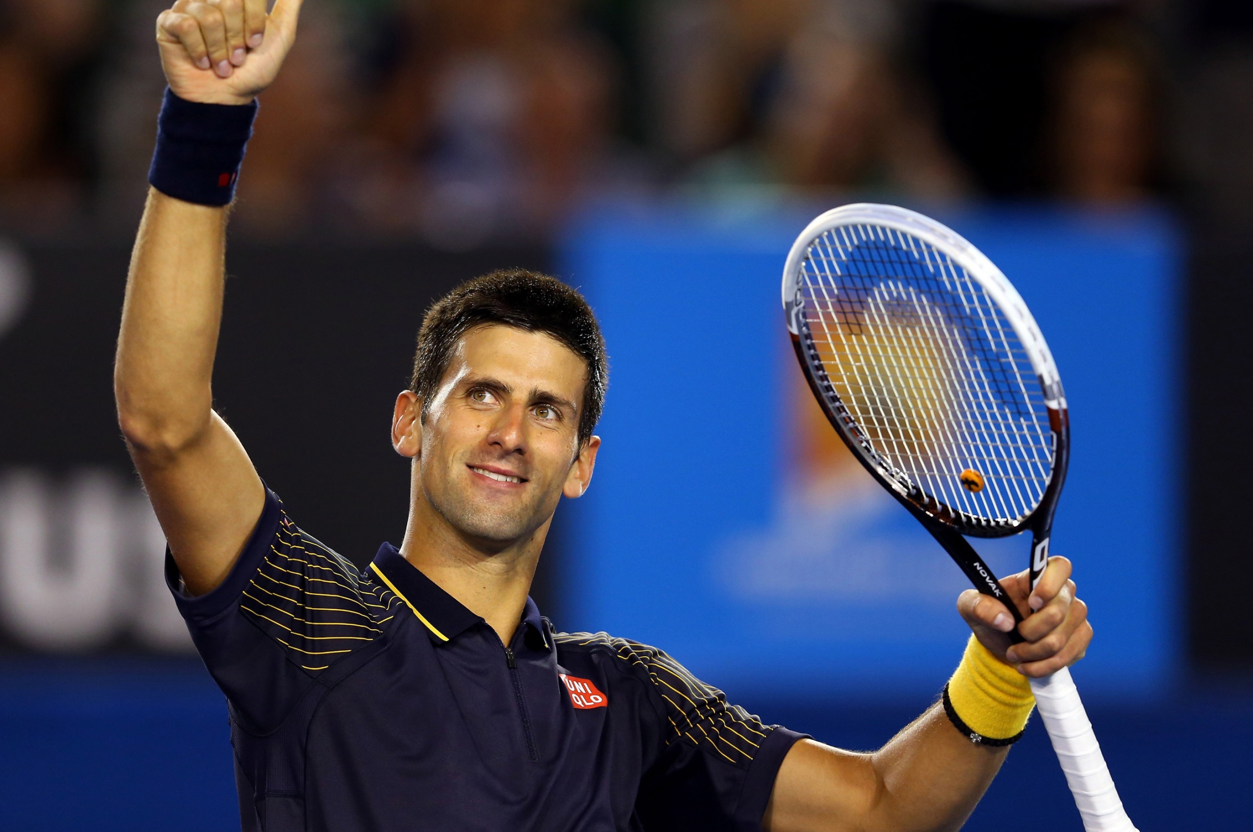 Novak Djokovic Salutes The Audience