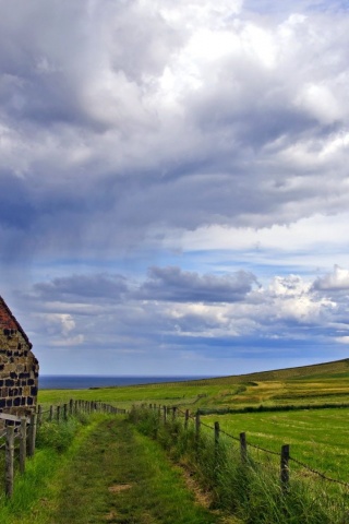 Old House Field Beautiful Nature Landscapes