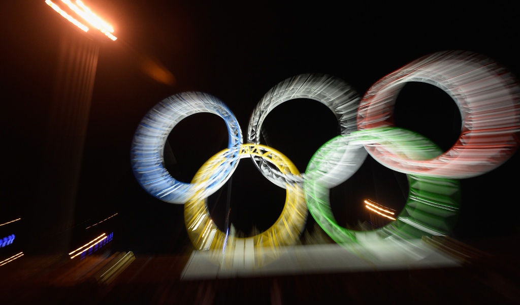 Olympic Rings Is Illuminated At Sochi