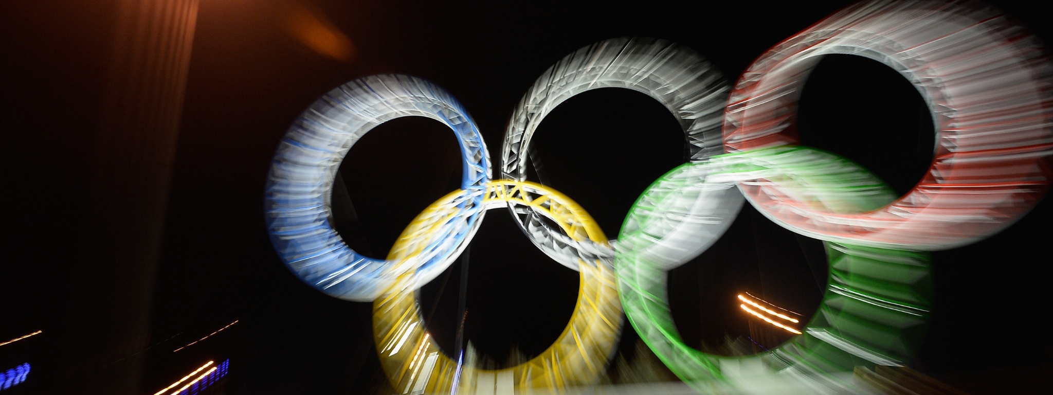 Olympic Rings Is Illuminated At Sochi