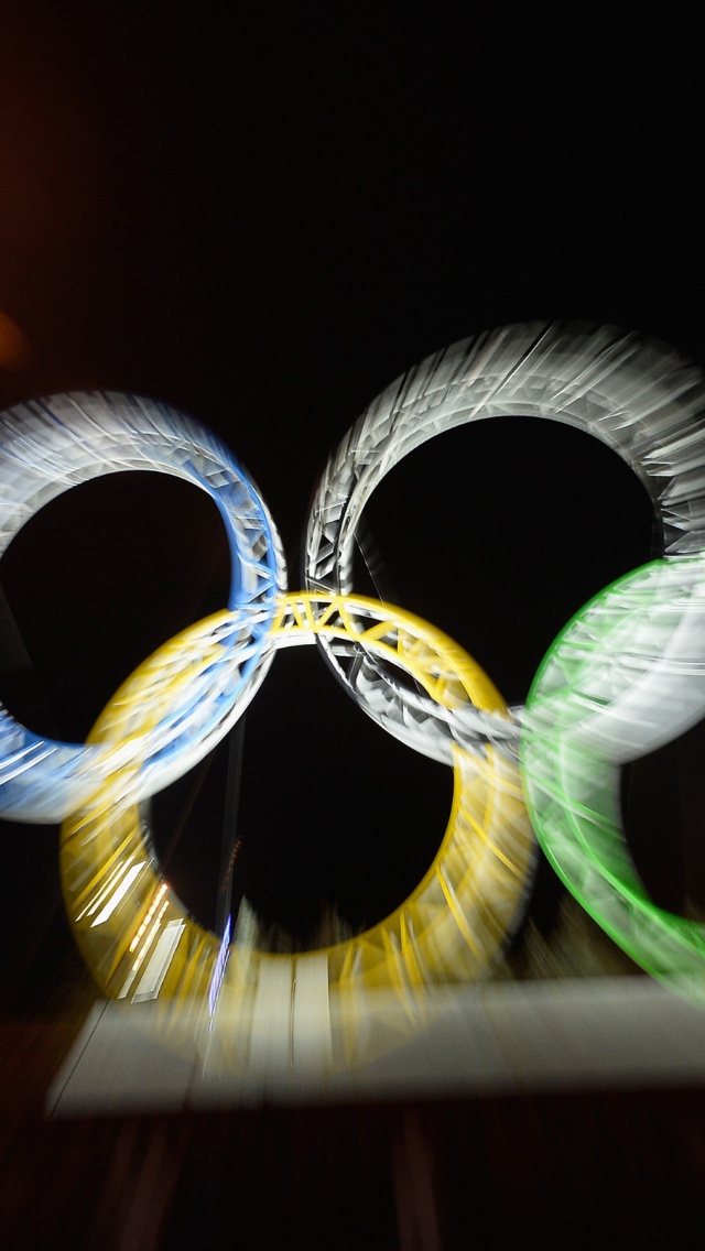 Olympic Rings Is Illuminated At Sochi