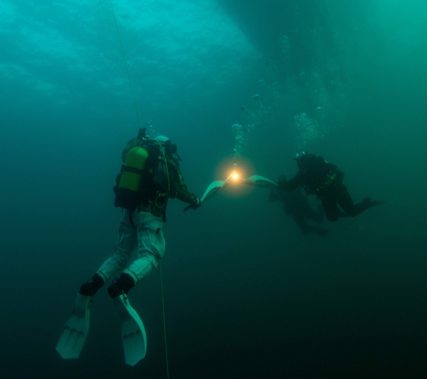 Olympic Torch Underwater Sochi 2014