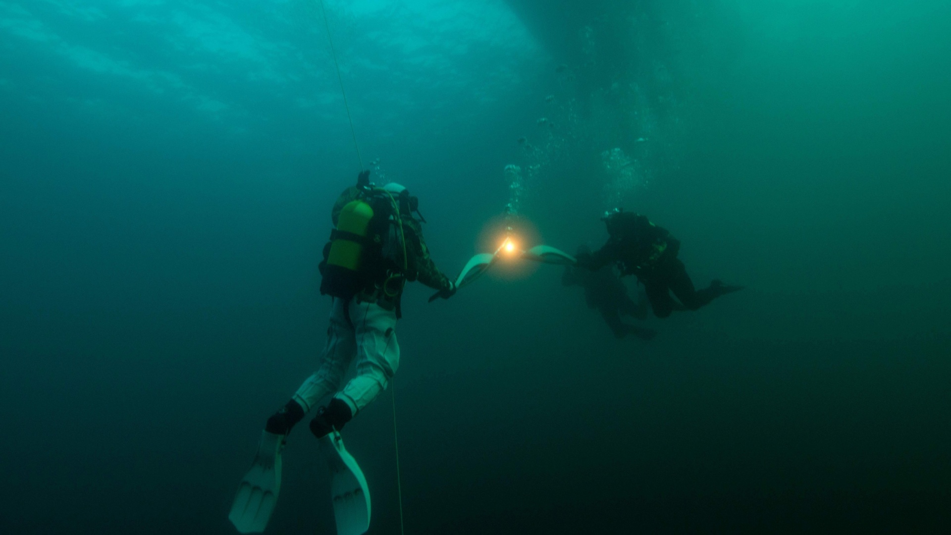 Olympic Torch Underwater Sochi 2014