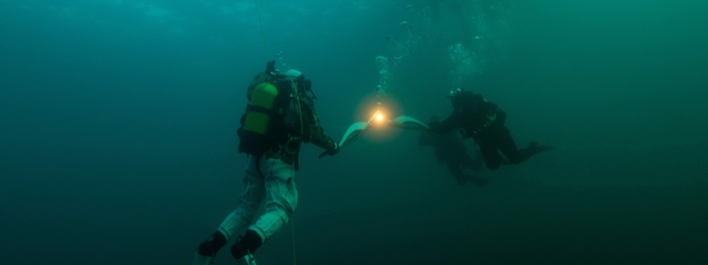 Olympic Torch Underwater Sochi 2014