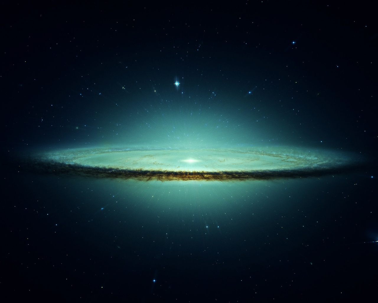 Outer Space Stars Galaxies Frozen Sombrero Galaxy