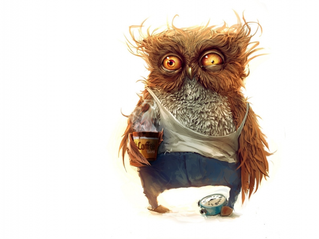 Owl Coffee Alarm Clock